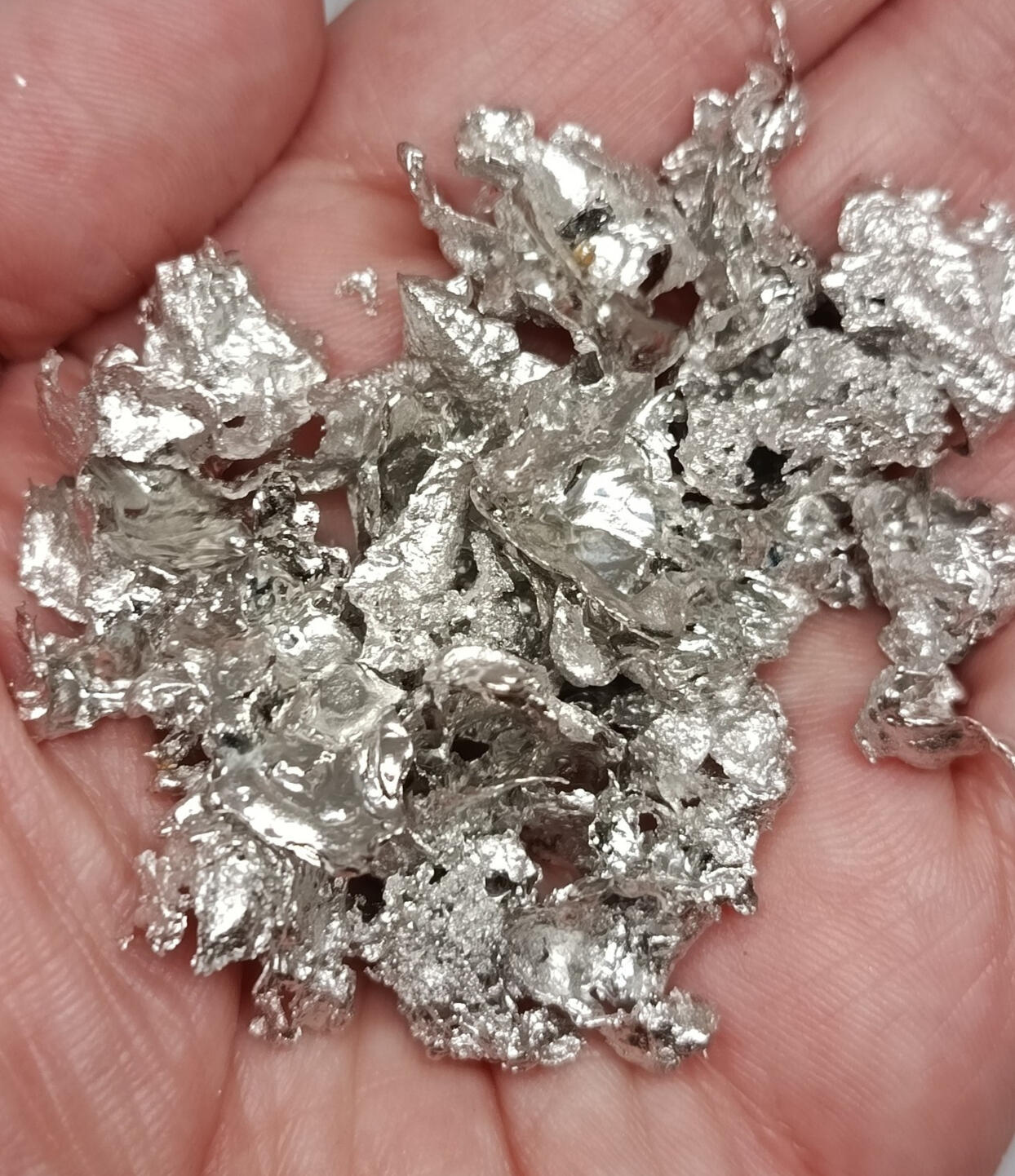 Lead-free pewter casting flake hand-cast in the UK